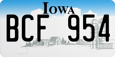 IA license plate BCF954