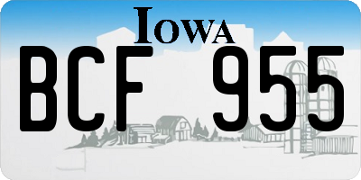 IA license plate BCF955