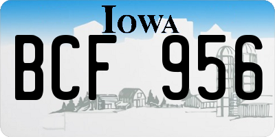 IA license plate BCF956