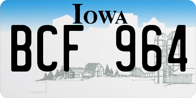 IA license plate BCF964