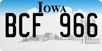 IA license plate BCF966