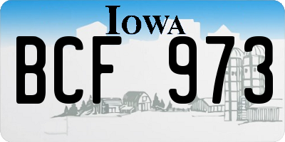 IA license plate BCF973