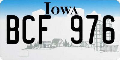 IA license plate BCF976