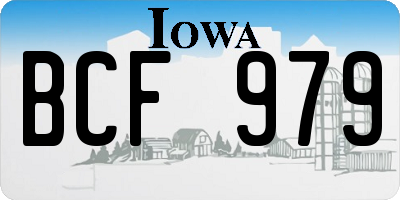 IA license plate BCF979