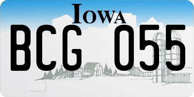 IA license plate BCG055