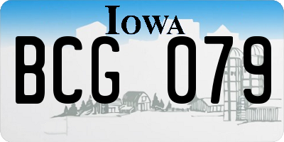 IA license plate BCG079