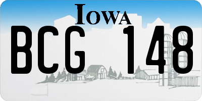 IA license plate BCG148