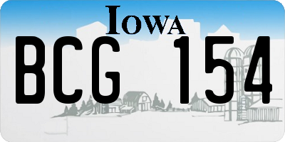 IA license plate BCG154