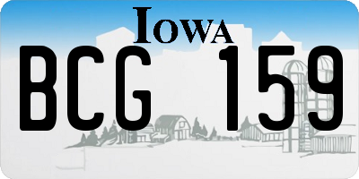IA license plate BCG159