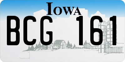IA license plate BCG161