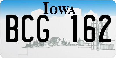 IA license plate BCG162