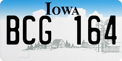 IA license plate BCG164