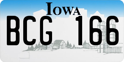 IA license plate BCG166