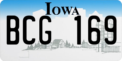 IA license plate BCG169