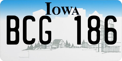 IA license plate BCG186