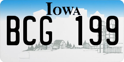 IA license plate BCG199
