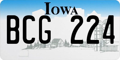 IA license plate BCG224