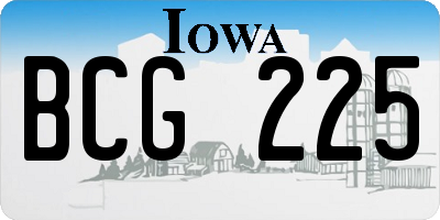 IA license plate BCG225