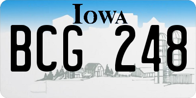 IA license plate BCG248