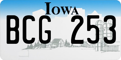 IA license plate BCG253