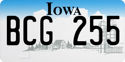 IA license plate BCG255
