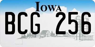 IA license plate BCG256