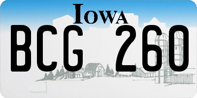 IA license plate BCG260