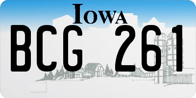 IA license plate BCG261