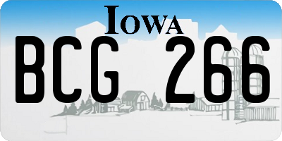 IA license plate BCG266