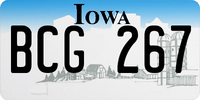 IA license plate BCG267