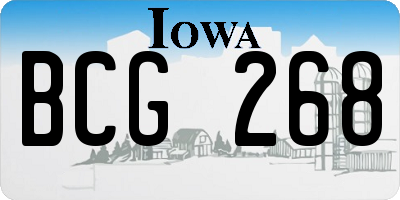 IA license plate BCG268