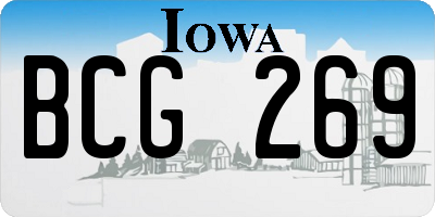 IA license plate BCG269