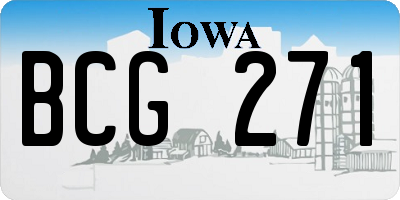 IA license plate BCG271