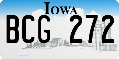 IA license plate BCG272