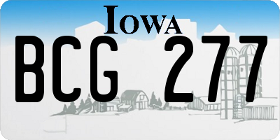 IA license plate BCG277