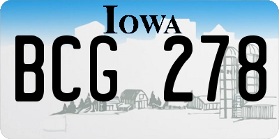 IA license plate BCG278