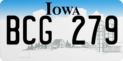 IA license plate BCG279