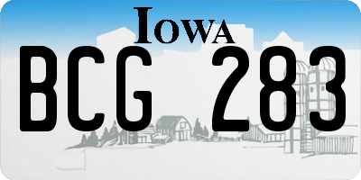 IA license plate BCG283