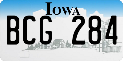 IA license plate BCG284