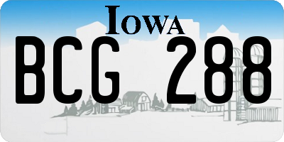 IA license plate BCG288