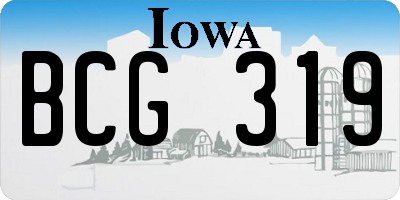 IA license plate BCG319