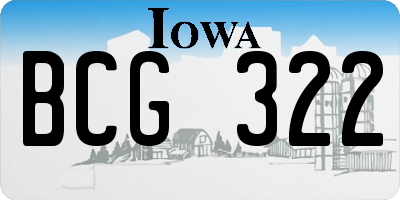 IA license plate BCG322