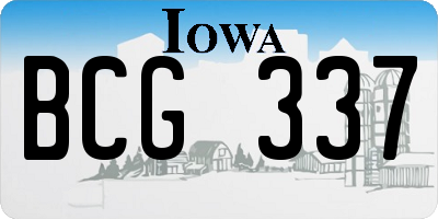 IA license plate BCG337