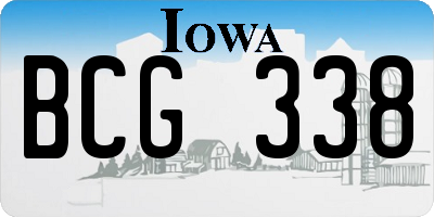 IA license plate BCG338