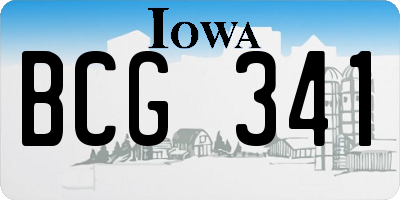 IA license plate BCG341