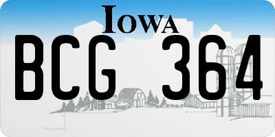 IA license plate BCG364