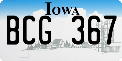 IA license plate BCG367