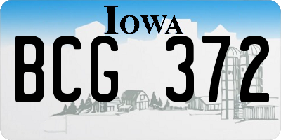 IA license plate BCG372