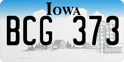 IA license plate BCG373