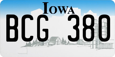 IA license plate BCG380
